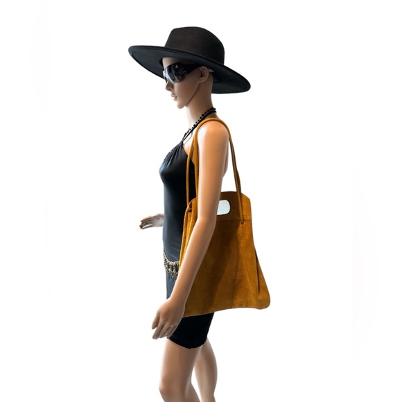 Suede Bag Leather Mustard - Picture 1 of 8